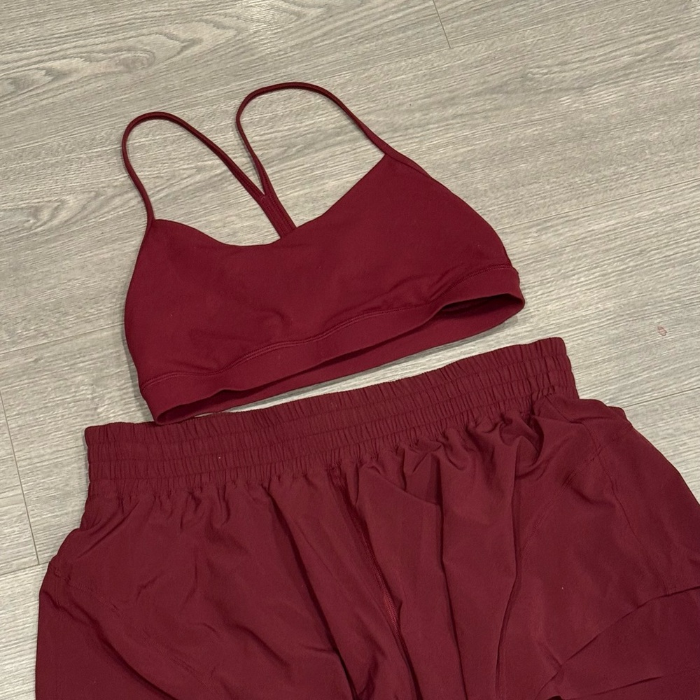 lululemon athletica Burgundy Strappy Sports Bra